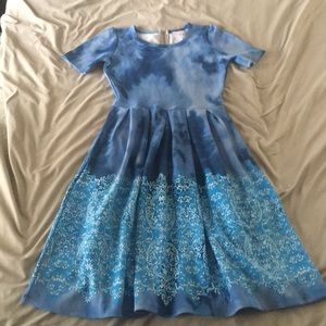 LuLa Roe tie dye blue dress